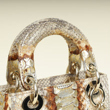 Christian Dior Bicolor Python Mini Lady Dior Bag