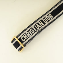 Christian Dior Black Saddle Medium Bag w/ Jacquard Strap