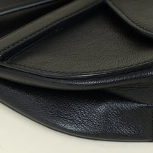 Christian Dior Black Saddle Medium Bag w/ Jacquard Strap