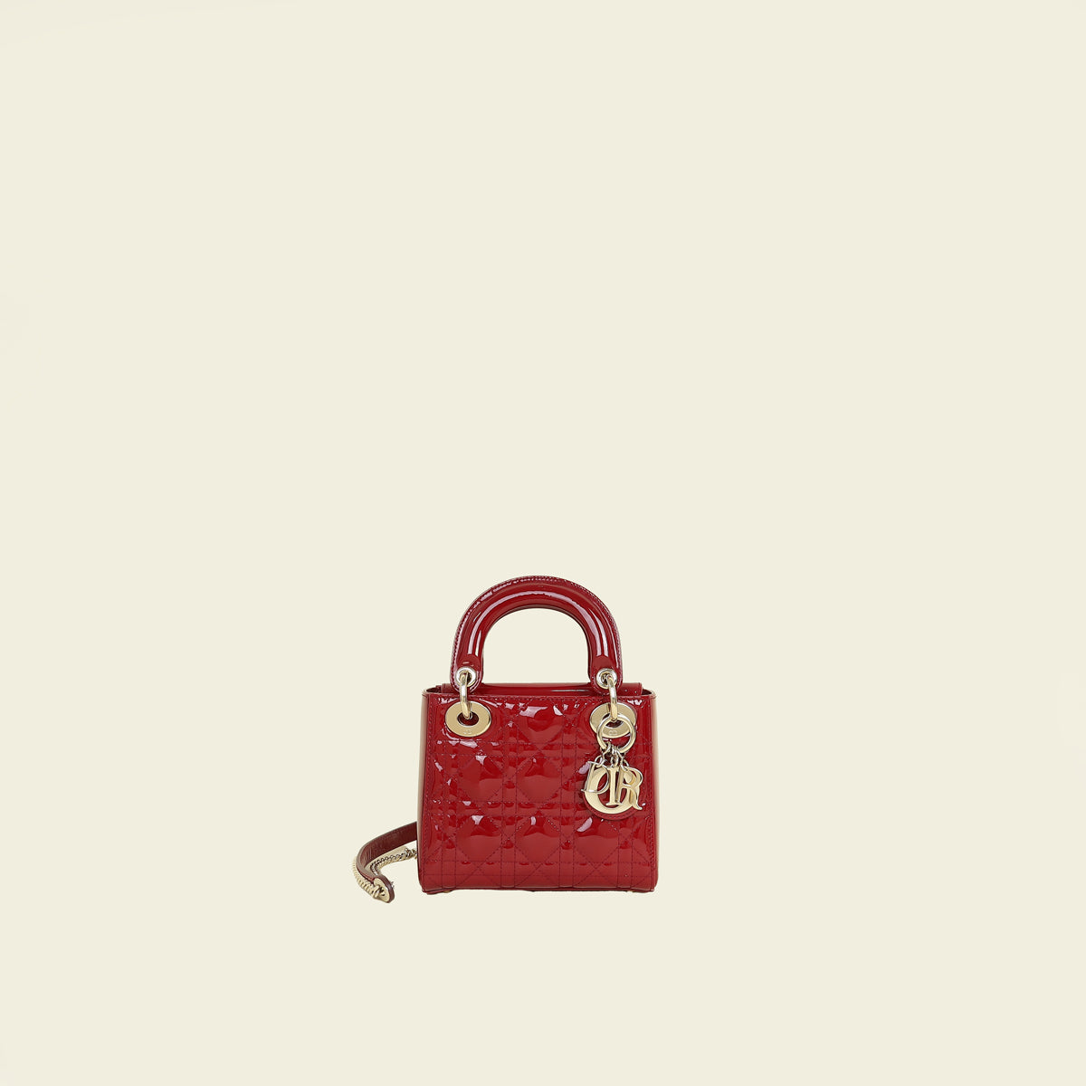 Christian Dior Red Chain Mini Lady Dior Bag