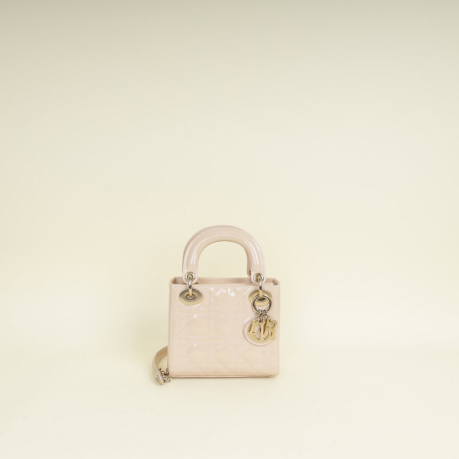 Christian Dior Powder Beige Lady Dior Mini Chain Bag