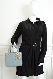 Christian Dior Slate Blue Lady Dior Small Bag
