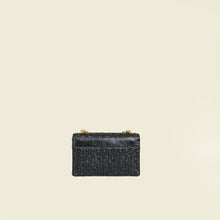 Christian Dior Black Wavy-Effect 30 Montaigne Flap Shoulder Bag
