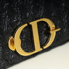 Christian Dior Black Wavy-Effect 30 Montaigne Flap Shoulder Bag