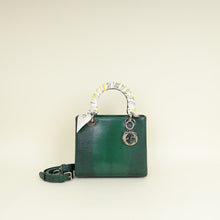 Christian Dior Emerald Green Haute Maroquinerie Lizard Lady Dior Medium Bag