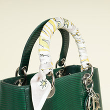 Christian Dior Emerald Green Haute Maroquinerie Lizard Lady Dior Medium Bag