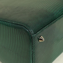 Christian Dior Emerald Green Haute Maroquinerie Lizard Lady Dior Medium Bag