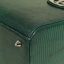Christian Dior Emerald Green Haute Maroquinerie Lizard Lady Dior Medium Bag