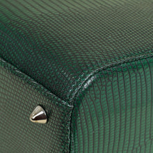 Christian Dior Emerald Green Haute Maroquinerie Lizard Lady Dior Medium Bag