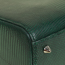 Christian Dior Emerald Green Haute Maroquinerie Lizard Lady Dior Medium Bag
