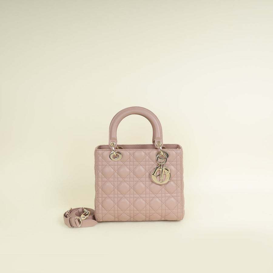 Christian Dior Nude Lady Dior Medium Bag