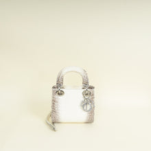Christian Dior Bicolor Lady Dior Mini Himalayan Crocodile Crystal Chain Bag