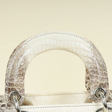 Christian Dior Bicolor Lady Dior Mini Himalayan Crocodile Crystal Chain Bag