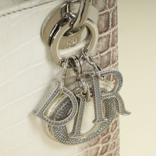 Christian Dior Bicolor Lady Dior Mini Himalayan Crocodile Crystal Chain Bag
