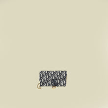 Christian Dior Blue Oblique Saddle Wallet on Chain