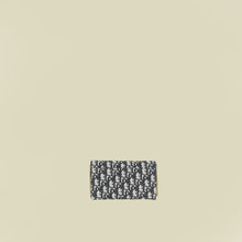 Christian Dior Blue Oblique Saddle Wallet on Chain
