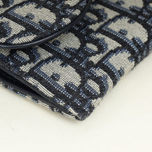 Christian Dior Blue Oblique Saddle Wallet on Chain