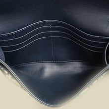 Christian Dior Blue Oblique Saddle Wallet on Chain