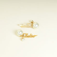 Christian Dior White J'adior Drop Pearl Tribal Earrings