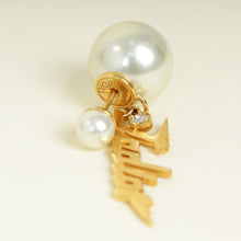 Christian Dior White J'adior Drop Pearl Tribal Earrings