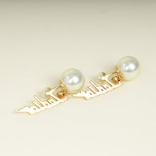 Christian Dior White J'adior Drop Pearl Tribal Earrings