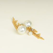 Christian Dior White J'adior Drop Pearl Tribal Earrings