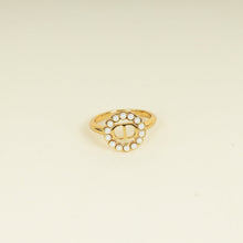 Christian Dior Gold Petit CD Lucky Baroque Ring