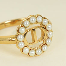 Christian Dior Gold Petit CD Lucky Baroque Ring