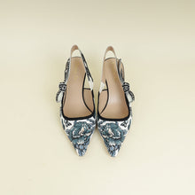 Christian Dior Bicolor TDJ Mexico Embroidered Butterfly J'adior Slingback 38.5