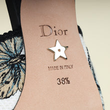 Christian Dior Bicolor TDJ Mexico Embroidered Butterfly J'adior Slingback 38.5