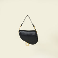Christian Dior Black Saddle Medium Bag w/ Jacquard Strap