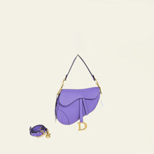 Christian Dior Violet Saddle Medium Bag w/ Strap