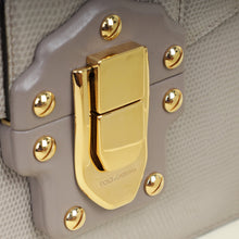 Dolce & Gabbana Grey Iguana Print Lucia Flap Shoulder Bag