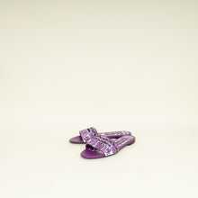 Dolce & Gabbana Violet Multicolor Majolica-Embroidered Slide Sandals 37