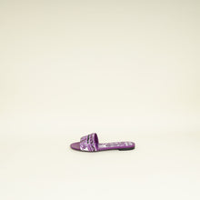 Dolce & Gabbana Violet Multicolor Majolica-Embroidered Slide Sandals 37