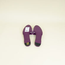Dolce & Gabbana Violet Multicolor Majolica-Embroidered Slide Sandals 37