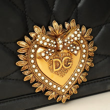 Dolce & Gabbana Black Devotion Quilted Flap Shoulder Bag