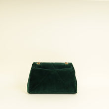Dolce & Gabbana Emerald Green Devotion Velvet Large Shoulder Bag