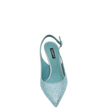 Dolce & Gabbana Blue Slingback Embellished Crystal Pumps 38