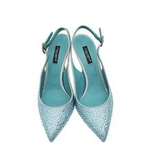Dolce & Gabbana Blue Slingback Embellished Crystal Pumps 38
