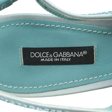Dolce & Gabbana Blue Slingback Embellished Crystal Pumps 38