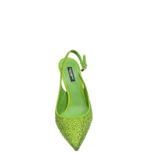 Dolce & Gabbana Lime Green Slingback Embellished Crystal Pumps 38