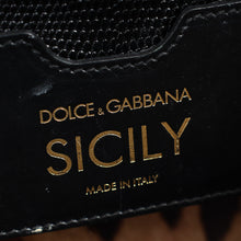 Dolce & Gabbana Black Sicily Iguana Print Medium Bag