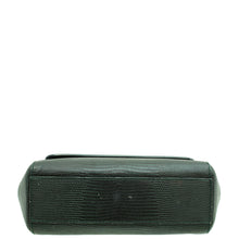 Dolce & Gabbana Dark Green Lizard Embossed Crystal Sicily Bag