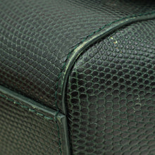 Dolce & Gabbana Dark Green Lizard Embossed Crystal Sicily Bag