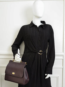 Dolce & Gabbana Burgundy Sicily Dauphine Medium Bag