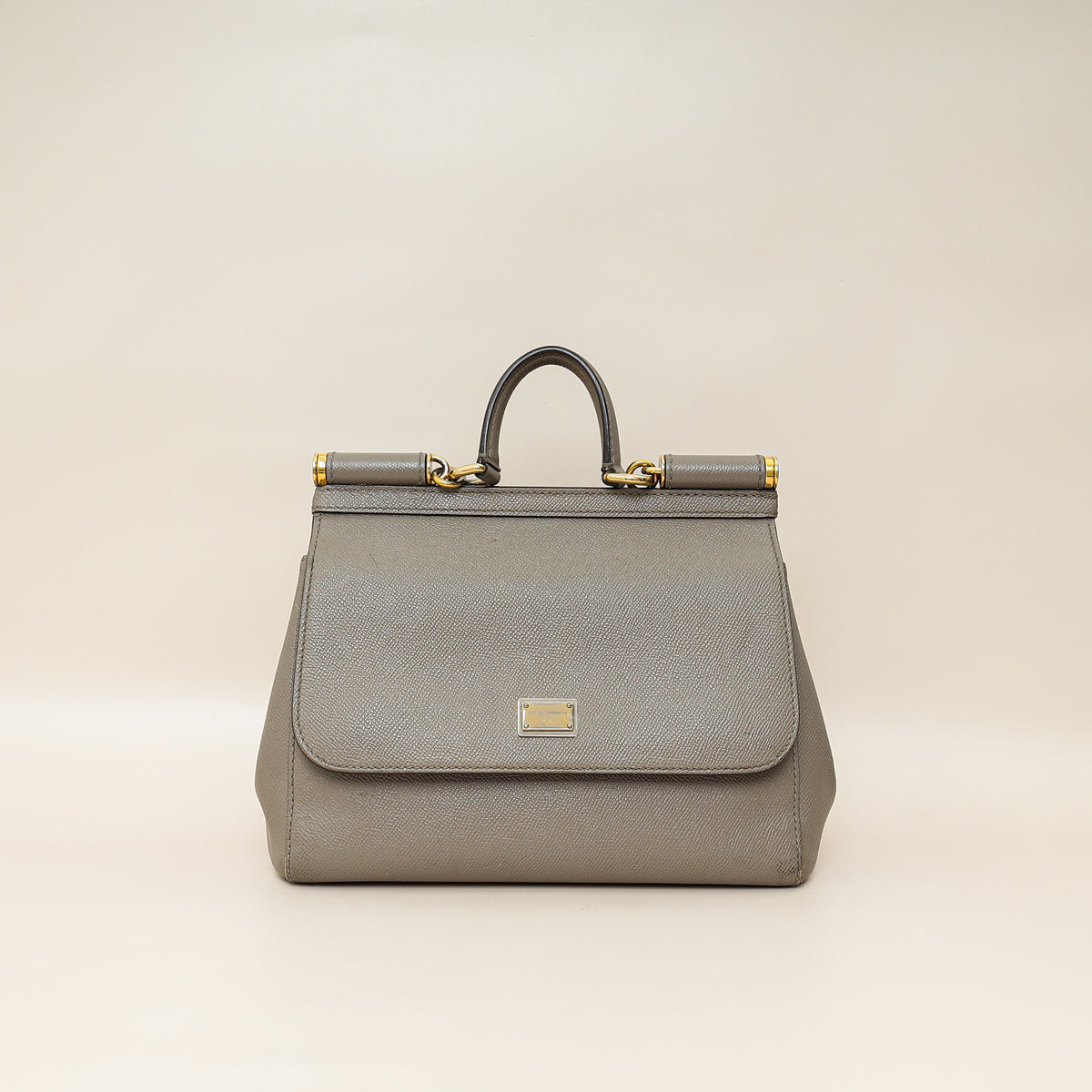 Dolce & Gabbana Grey Sicily Dauphine Medium Bag