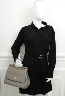 Dolce & Gabbana Grey Sicily Dauphine Medium Bag