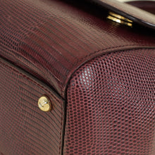 Dolce & Gabbana Burgundy Sicily Iguana Print Medium Bag