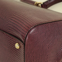 Dolce & Gabbana Burgundy Sicily Iguana Print Medium Bag
